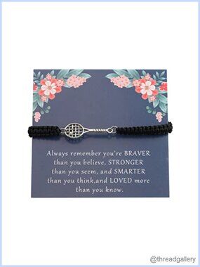Tennis Racquet Bracelet Bangle Motivational Gift for Tennis Lovers